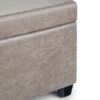 Avalon - Storage Ottoman Bench - Distressed Gray Taupe - Image 7