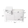 Shoe Storage Bench Cabinet With Fireproof Cushion, Double Doors And Movable Drawer For Door Entrance - White - Image 21