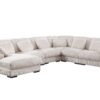Nadine - Beige Corduroy Corner Sectional Sofa With Left Facing Chaise - Image 2