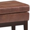 Carlson - Small Ottoman Bench - Distressed Saddle Brown - Image 7