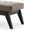 Draper - Mid Century Tufted Ottoman Bench - Ash Blonde - Image 4