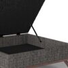 Owen - Square Coffee Table Storage Ottoman - Ebony - Image 4