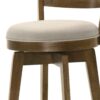 Joplin - Ladder Back Counter Height Swivel Chair With Upholstered Seat - Walnut - Image 2