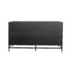 Accent Lacquered 4 Door Wooden Cabinet Sideboard Buffet Server Cabinet Storage Cabinet, For Living Room, Entryway, Hallway, Office, Kitchen And Dining Room - Matte Black - Image 12