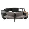 Spa Surround Spa Frame Patio Rattan Sofa Set With Storage Spaces, Mini Sofa And Comfortable Cushion For Patio, Backyard - Gray - Image 11