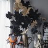 Standing Gnome With Gnome & Holding Banner, For Halloween Decor (Set of 2) - Black / Orange / White - Image 12