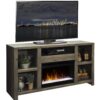 Joshua Creek - Electric Fireplace TV Stand For TVs Up To 70" - Barnwood - Image 5