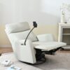 31.5" 270 Power Swivel Rocker Recliner Chair, Electric Glider Reclining Sofa With USB Ports, Power Swivel Glider, Rocking Chair Nursery Recliners For Living Room Bedroom - Light Gray - Image 3