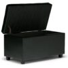 Cosmopolitan - Storage Ottoman - Midnight Black - Image 2