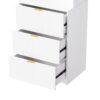 4 Piece Entertainment Wall Unit With 13 Shelves, 8 Drawers And 2 Cabinets, Multifunctional TV Stand Media Storage Cabinet With Fluted Line Surface For Living Room, For TVs Up To 70" - White - Image 21