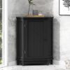 Bathroom Cabinet Triangle Corner Storage Cabinet With Adjustable Shelf Modern Style - Black - Image 27
