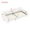 Twin Size Upholstered Daybed, Sherpa Fabric Sofabed With Cloud-Shaped Backrest, No Box - Spring Needed - White - Image 11