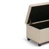 Amelia - Storage Ottoman Bench - Satin Cream - Image 7