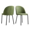 5 Pieces Dining Set, Table Metal Leg Mid-Century Dining Table For 4 - 6 People With MDF Table Top, Pedestal Dining Table, End Table Leisure Coffee Table - Army Green - Image 4