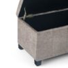 Dover - Storage Ottoman Bench - Distressed Gray Taupe - Image 6