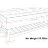 Cosmopolitan - Storage Ottoman Bench With Open Bottom - Cloud Gray - Image 2