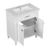 Bathroom Vanity With Ceramic Basin, Soft Close Door And Adjustable Shelves - White - Image 16