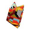 La Broderie - Square Embroidered Throw Pillow & Feather Down Insert - Colorpop Multicolored Embroidery - Image 2