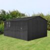 10'x12' Garden Sheds Outdoor Storage Sheds With Window - Black - Image 5