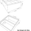 Avalon - Square Coffee Table Storage Ottoman - Distressed Brown - Image 2