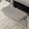 Accent Rocking Chair & Footrest High Back Rubber Wood Rocking Legs Bedroom Living Space - Gray - Image 9