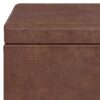 Avalon - Extra Large Storage Ottoman Bench - Distressed Saddle Brown - Image 7