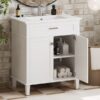 Bathroom Vanity With Ceramic Basin, Soft Close Door And Adjustable Shelves - White - Image 18
