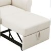 3 In 1 Sofa Bed Chair, Convertible Sleeper Chair Bed, Adjust Backrest Into A Sofa, Lounger Chair, Single Bed, Modern Chair Bed Sleeper For Adults - White - Image 12