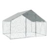 Xpt033 Outdoor Chicken Coop Metal Big Space - Silver Gray - Image 3