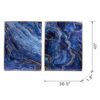 Framed Art Panels, Unique Marbled Design (Set of 2) - Blue - Image 3