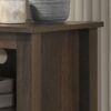 Benito - Wide TV Stand With Open Shelves And Cable Management - Dark Dusty Brown - Image 4