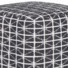 Noreen - Square Pouf - Slate Gray / White - Image 4