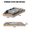 Household Aluminum Attic Ladder 25" x 54", 375 Lbs Capacity, 7'8" -10'3" Ceiling Height - Gray - Image 3