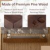 60'' Fireplace Mantel Wooden Wall Mounted Floating Shelf 8" Deep Solid Pine Wood - Brown - Image 5