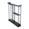 Floating Wine Bar Shelf With Glass Holder And Display Shelves - Black - Image 3