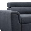 Haris - Fabric Sleeper Sofa Sectional With Adjustable Headrest And Storage Ottoman - Dark Gray - Image 4