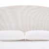 Windsor - Queen Tall Headboard Upholstered Wingback, Premium Textured, Minimalist Designs No Box Spring Needed - Ivory - Image 8