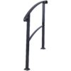 Handrails For Outdoor Steps, Fit 1 Or 3 Steps Outdoor Stair Railing, Flexible Front Porch Hand Rail, Transitional Handrails For Concrete Steps Or Wooden Stairs - Black - Image 8