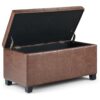 Dover - Storage Ottoman Bench - Distressed Umber Brown - Image 3