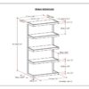 Erina - Bookcase - Distressed Golden Wheat - Image 9