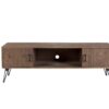 Industrial Style Reclaimed Wood Media TV Stand With Storage Cabinet For Living Media Room - Natural - Image 2