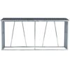 Firewood Rack, Log Holder With Roof, Log Storage, Firewood Stand For Outdoor Backyard Garden Patio Porch, Galvanized Steel - Gray - Image 2