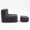 Fluffy Bean Bag Chair, Comfortable Bean Bag For Adults And Children, Super Soft Lazy Sofa Chair With Memory Foam And Ottoman, Indoor Modern Focus Bean Bag Chair For Living Room, Bedroom, Apartment - Black - Image 18