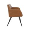 Daniella - Industrial High Back Bench - Black / Camel - Image 2
