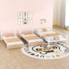 Full Over Twin & Twin Triple Bunk Bed With Drawers, Multi-Functional Frame With Desks And Shelves In The Middle - White - Image 12