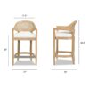 Americana - Mid-Century Modern Cane Back Counter Stool - Ivory White - Image 11
