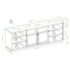 Classic 2 Door Storage TV Stand For TVs Up To 75" - Coastal Oak - Image 6