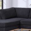 Hallie - Wide Sherpa Double Chaise U-Shape Sectional Sofa - Black - Image 3