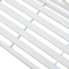 Outdoor Garden Patio Bench With Backrest And Armrest, Slatted Seat For Park, Yard & Porch, Balcony, Accommodates 2 - 3 People - White - Image 7