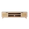 Modern Door Low TV Stand For TVs Up To 80" - Coastal Oak - Image 2